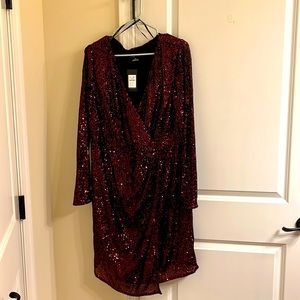 City Chic Plus Size Ruby Razzle Dress Size 14XS